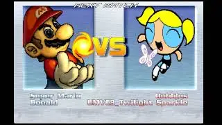 Mugen 1.0 Revenge Match#2 - Mario & Ronald(Both Me) vs Bubbles & Twilight Sparkle (Both CPU) 8th Try