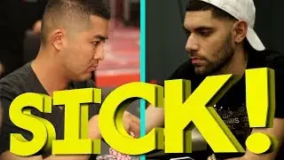 Amazing Poker Hand!!! 3-High vs. Ace-Rag In A 5-Bet Pot At $25-$50 ♠ Live at the Bike!
