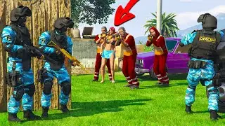 ОМОН ШТУРМУЕТ БАНДИТОВ И СПАСАЕТ ЗАЛОЖНИКОВ В РОССИЯ ГТА 5 ОНЛАЙН! (GTA 5 ONLINE)