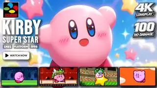 [SNES Longplay] Kirby Super Star | 100% Completion | No Damage | Full Game Walkthrough | 4K