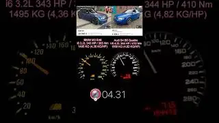 BMW M3 E46 343 HP vs Audi S4 B6 Quattro 344 HP 