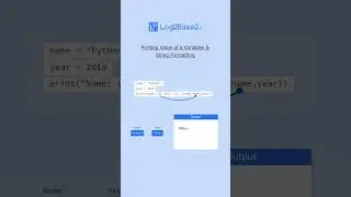 Printing Value of a Variables & String Formatting | Log2Base2®