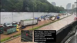 BANJIR JALAN TOL DEPAN GRAHA SIMATUPANG 2020