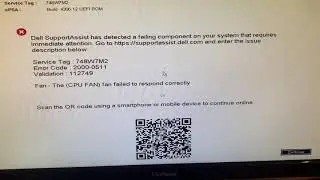 Dell Allienware Aurora R7 got CPU Fan error 2000 0511