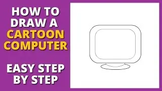 how to draw a cartoon computer