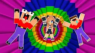2 НУБА и ДЕВУШКА ПРО ПРОХОДЯТ ДРОППЕР В МАЙНКРАФТ! | Глазастая Морда Minecraft