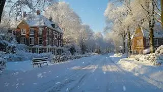Tranquil Winter Wonderland: Gentle Snowfall, Whispering Winds, Cozy Ambience for Ultimate Relaxation