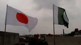 Pakistan and Japan Flags hoisting at KJLC