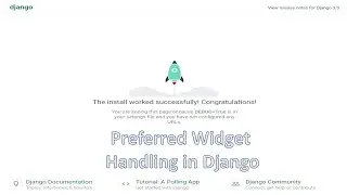 Preferred Widget Handling in Django