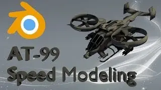 Blender Speed Modeling: AT-99 (AVATAR Helicopter) #1