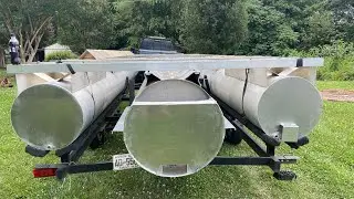 Tri Toon build pt2. “ custom transom and 3rd toon finished”