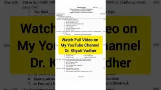 BCOM-4 English Paper Solution-2024 #shorts #ytshorts #bknmu #drkhyativadher @dr.khyati_vadher