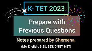 KTET 2023 Cat 3 Part 3 English