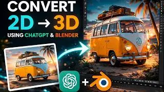 Turn 2D Images into 3D Models with AI ChatGPT + Blender Tutorial