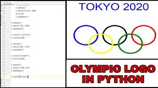 OLYMPIC LOGO IN PYTHON  | HOW TO CREATE OLYMPIC LOGO IN TURTLE IN PYTHON | 