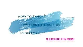 how to export gps point to arcgis  from excel
