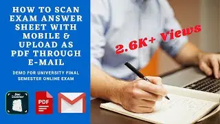 How to Scan Exam Answer sheet with MOBILE & Upload as PDF through E-mail - TAMIL