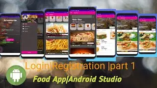 Food App in Android studio tutorial|Welcome |Login| Registration Activity part 1