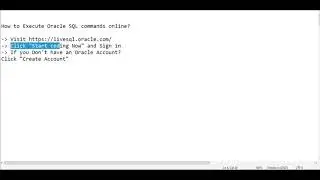 How to execute Oracle SQL queries online & save it for further reference | Live SQL