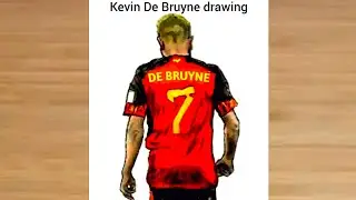 How to draw Kevin De Bruyne back side with Belgium Jersey | Kevin de Bruyne drawing | Kevin DeBruyne
