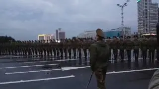 Репетиция выступления понятного караула в Минске на 3 июля (День Независимости Беларуси)