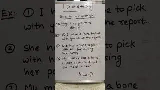 " Bone to pick with you" means ?? #english #englishlanguage #englishlearning #englishlessons