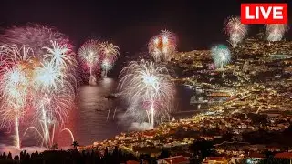 LIVE: New Year 2025 Fireworks in Funchal, Madeira Island in Portugal | Happy New Year