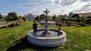 Setting Up the Most Glorious Fountain in the Cut Flower Garden!  🤩⛲️💦 // Garden Answer