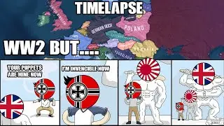 [HOI4] WW2 but Germany steals England Puppets - HOI4 Timelapse