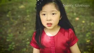 Girls' round neck bow puffy skirt
