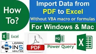 How to Import Data From PDF To Microsoft Excel | Learn In 5 Minutes