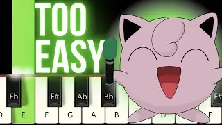 Jigglypuff song - Easy Piano tutorial (Learn in 30 seconds or less!!!)