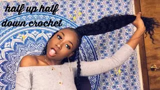 Half up Half Down Crochet On Short Natural Hair