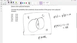 SOA Exam P Question 8 | Unions and Intersection