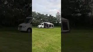 Telta Pure 330 Driveaway Awning pitched for review #telta #teltaawning