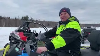 Квадроциклы, багги, и болотоходы в одном строю. Первый выезд Polaris RZR RS1. Зимний прокат.