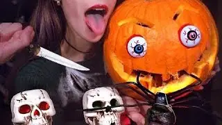 ASMR Pumpkin Carving 🎃🦇 Soft Spoken SpOoKy Halloween 2018 😝 ♥ [RECOVERED VIDEO]