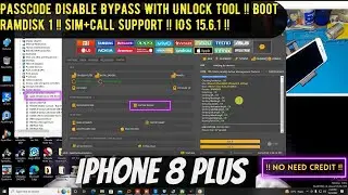 iPhone 8 plus passcode Disable bypass 15.6.1 ll iPhone 8 plus iCloud bypass with sim working