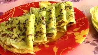 СЫРНЫЕ БЛИНЫ . Блины на МОЛОКЕ с сыром и зеленью.