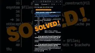 Quick Solution: Please provide a valid cache path error in Laravel 