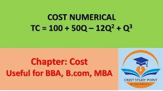 Marginal Cost,Variable cost,Average variable cost,Average Fixed Cost,Average cost Numerical
