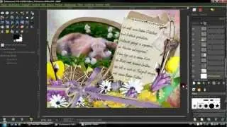 Gimp 2.8 Tutorial - Digital Scrapbooking - Ostergruß