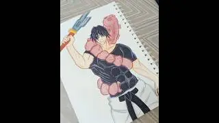 #art #tojifushiguro #drawing #anime #jjk #gojo drawing toji fugishiro from jjk.