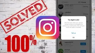 Try Again Later Solution | Try again later Instagram 2021 | Try again later Instagram problem 2021