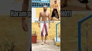 HARAM PANTS using DHOTI 😍 #tutorial #youtube #youtube #shorts #yt #shorts
