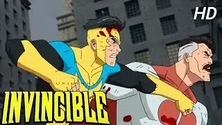 Invincible vs Omni man Full fight | Season 1 Episode 8