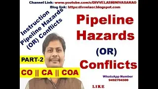 Pipeline Hazards || Pipeline Conflicts || Pipeline Hazards and its types || Hazards || CO | CA | COA