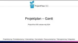 Projektplan (Gantt-diagram) i ProjectFlow 365