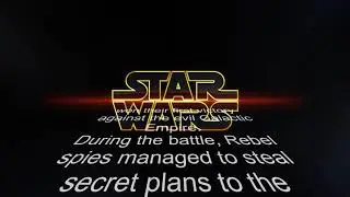 Star Wars text scroll demo created in Shotcut