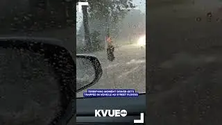 Dramatic video shows moment driver gets trapped in flood waters #shorts